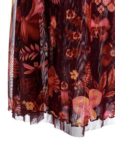 Agua By Agua Bendita Brace floral-print ruffled maxi skirt - Red