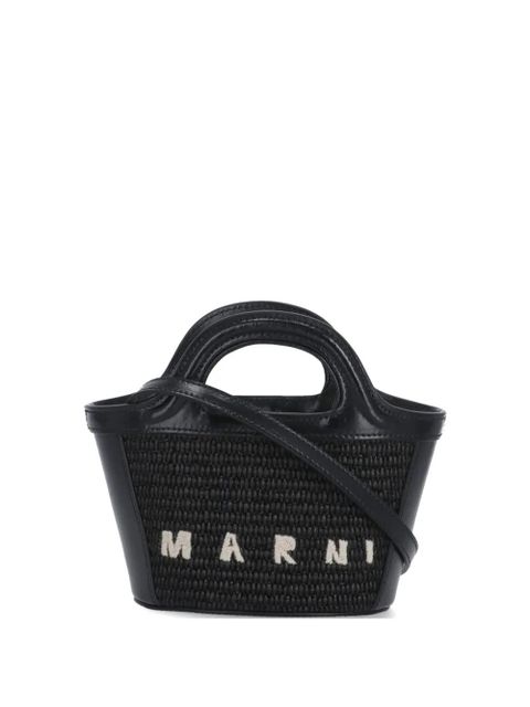 Marni micro Tropicalia logo tote bag - Black - zdjęcie produktu nr 1