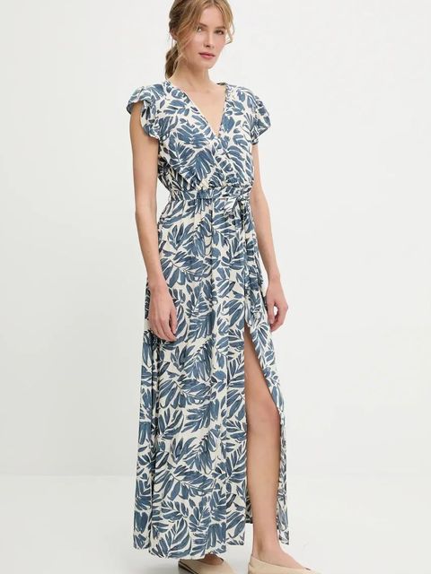 Answear.LAB sukienka kolor niebieski maxi rozkloszowana - zdjęcie produktu nr 1