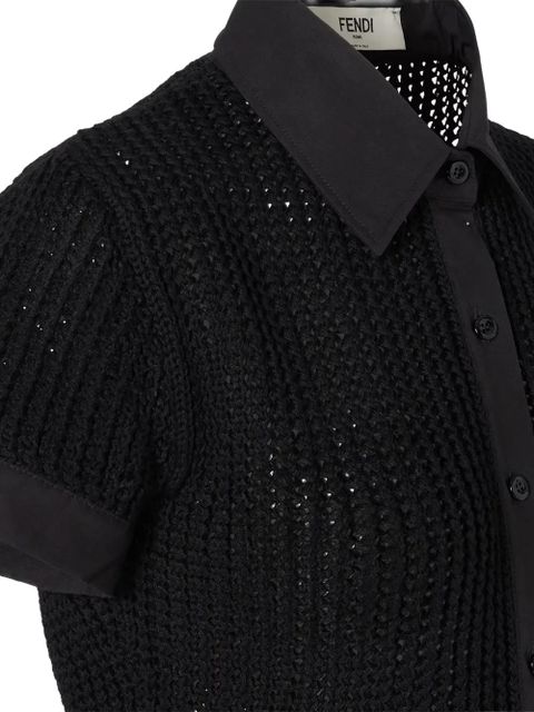 FENDI buttoned knitted shirt - Black