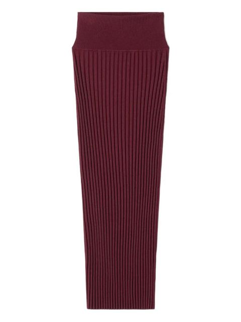 Lanvin ribbed elasticated-waistband midi skirt - Red - zdjęcie produktu nr 1