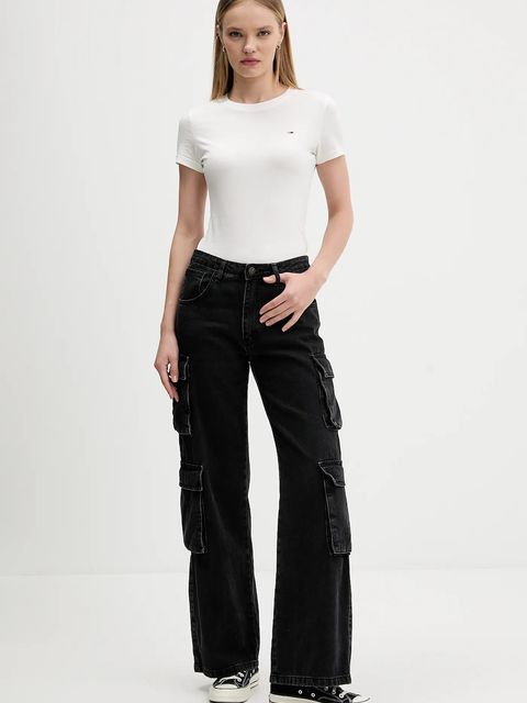 Tommy Jeans t-shirt bawełniany 3-pack damski kolor różowy DW0DW22175