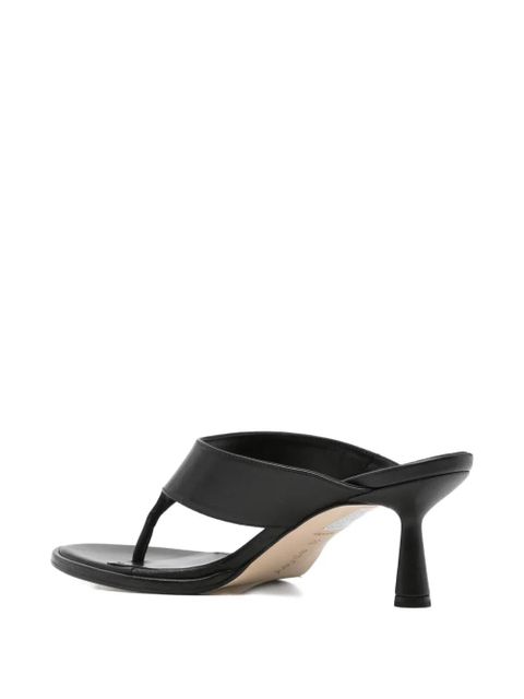 Aeyde Olenna leather heel sandals - Black