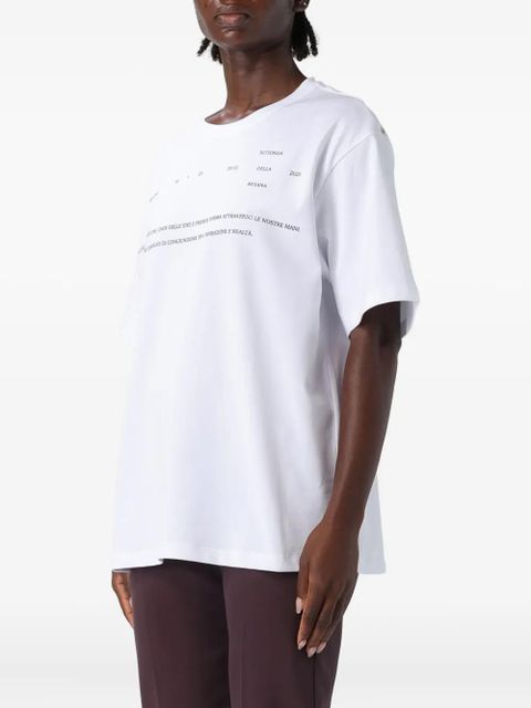 Sportmax Biella text graphic T-shirt - White