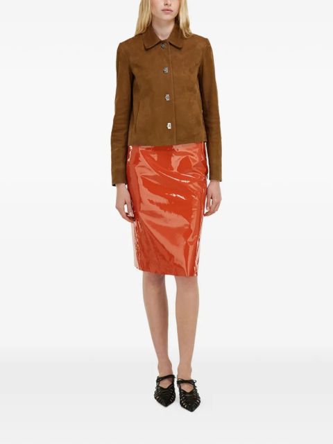 Ferragamo Patent leather pencil skirt - Orange - zdjęcie produktu nr 2