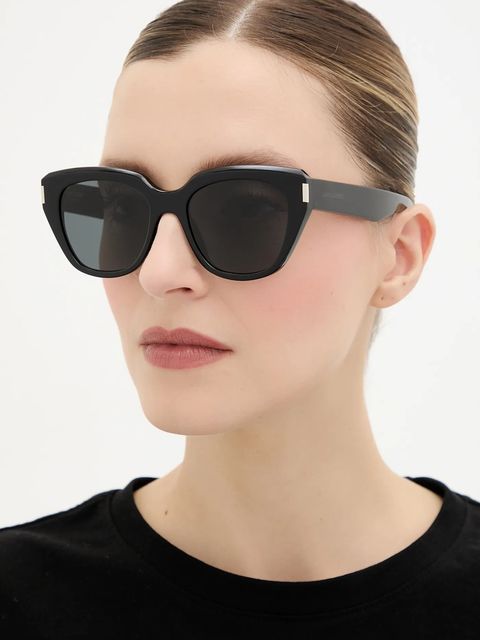 Saint Laurent okulary przeciwsłoneczne damskie kolor czarny SL 827