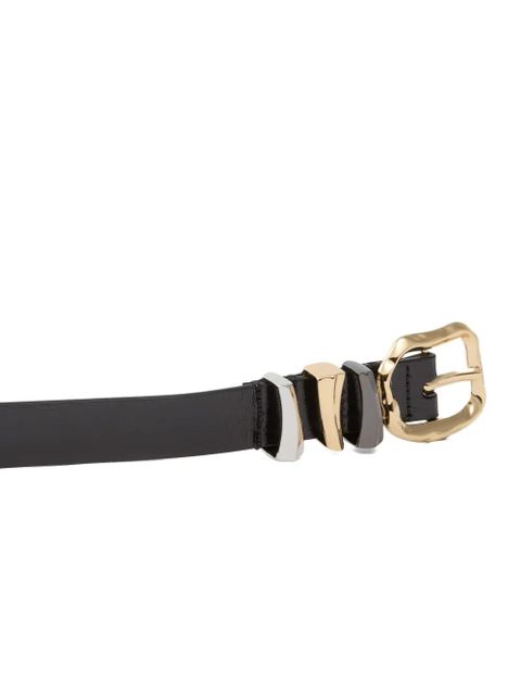 PINKO buckle leather belt - Black