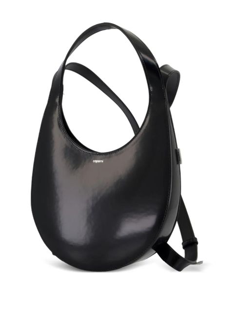Coperni Swipe oval-shaped calfskin backpack - Black