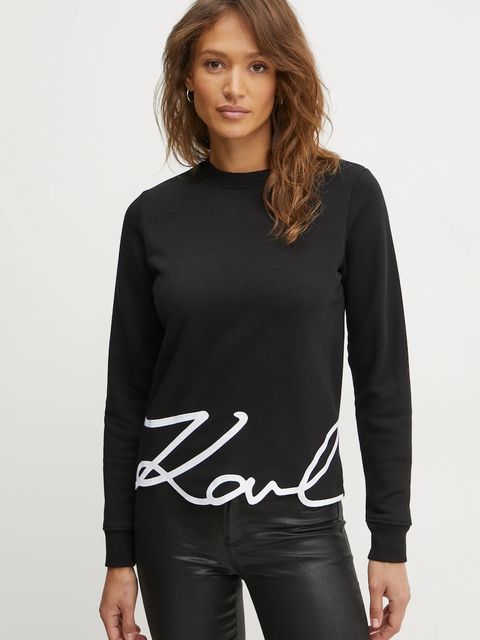 Karl Lagerfeld bluza damska kolor czarny z aplikacją A1W20010 - zdjęcie produktu nr 1