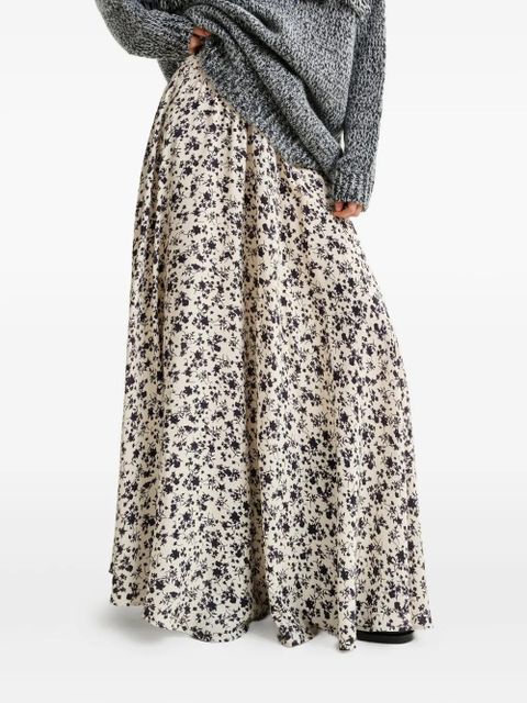 Essentiel Antwerp floral-pattern maxi skirt - Black - zdjęcie produktu nr 2