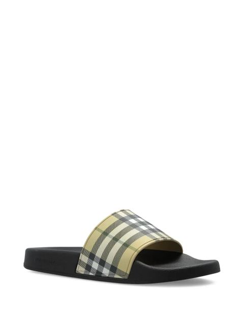 Burberry checked slides - Neutrals
