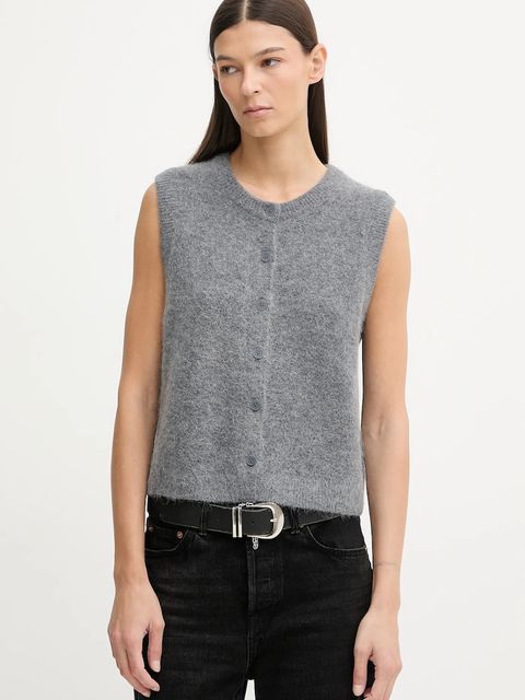 Marc O'Polo kamizelka z dodatkiem wełny damski kolor szary lekki 5000007825 - zdjęcie produktu nr 1