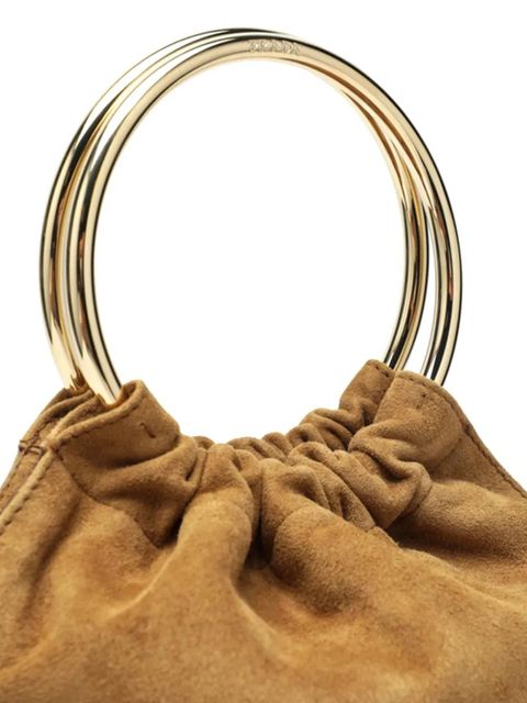 Prada ring-handle bucket bag - Brown