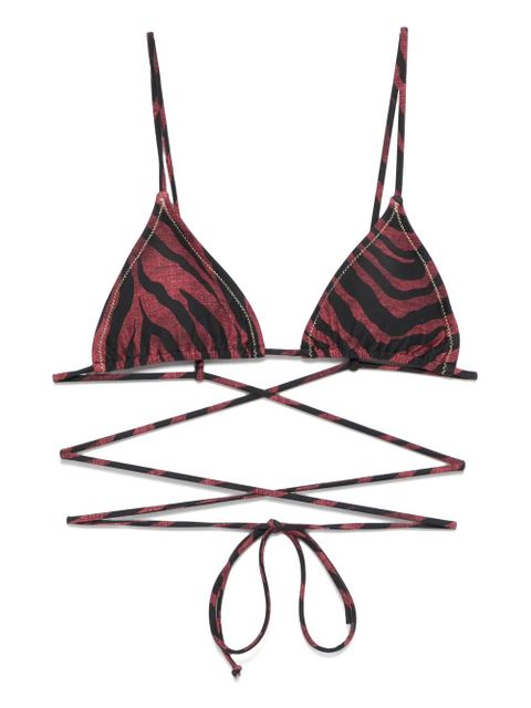 Reina Olga tiger-print bikini top - Brown - zdjęcie produktu nr 1