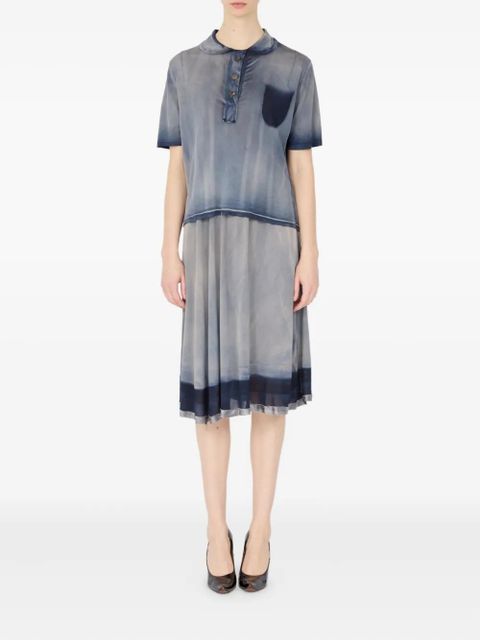 Maison Margiela gradient-effect polo shirt - Blue