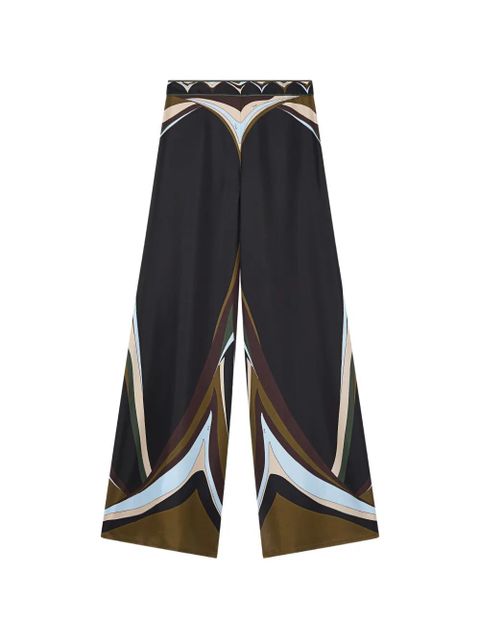 PUCCI Fari-print silk palazzo pants - Black - zdjęcie produktu nr 1