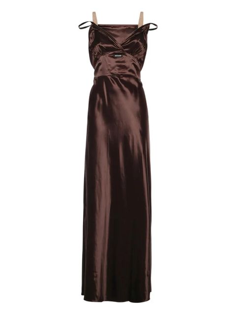 Miu Miu logo-detail maxi dress - Brown - zdjęcie produktu nr 1