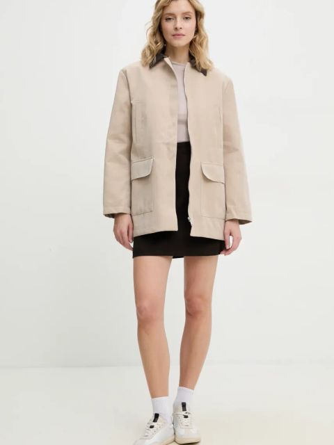 Answear.LAB kurtka kolor beżowy przejściowa