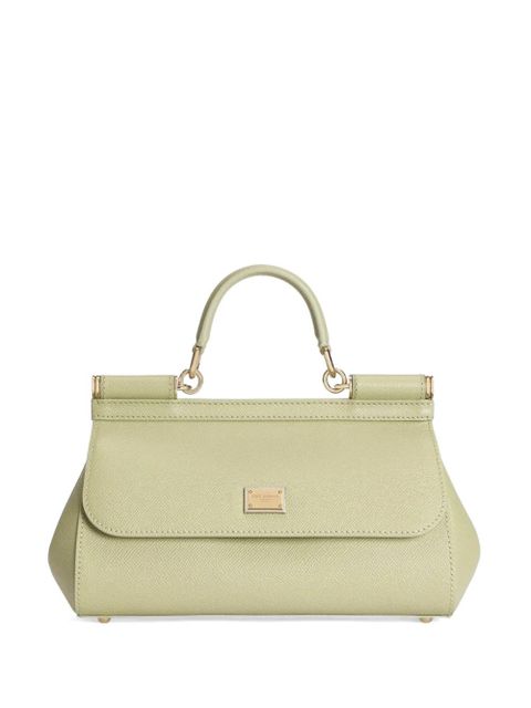 Dolce & Gabbana medium Sicily handbag in dauphine calfskin - Green - zdjęcie produktu nr 1