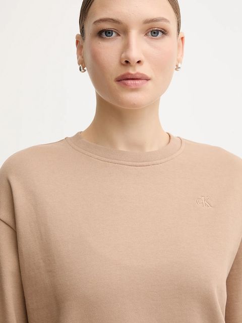 Calvin Klein Jeans bluza damska kolor beżowy LV047B236G