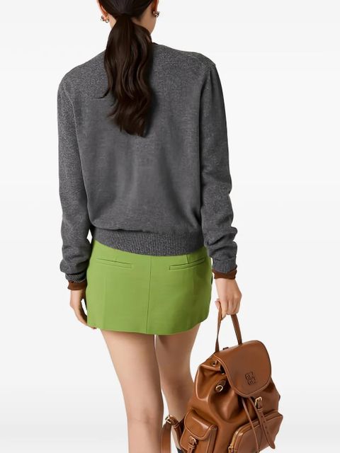 Miu Miu Milano rib knit miniskirt - Green