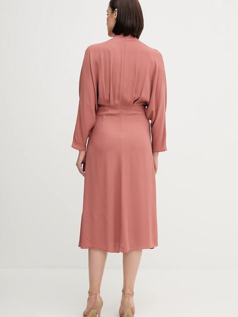 Sandro Ferrone sukienka kolor pomarańczowy maxi prosta S31XBESARAH