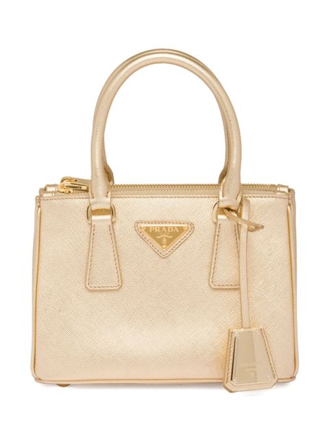 Prada Galleria leather mini bag - Gold - zdjęcie produktu nr 1