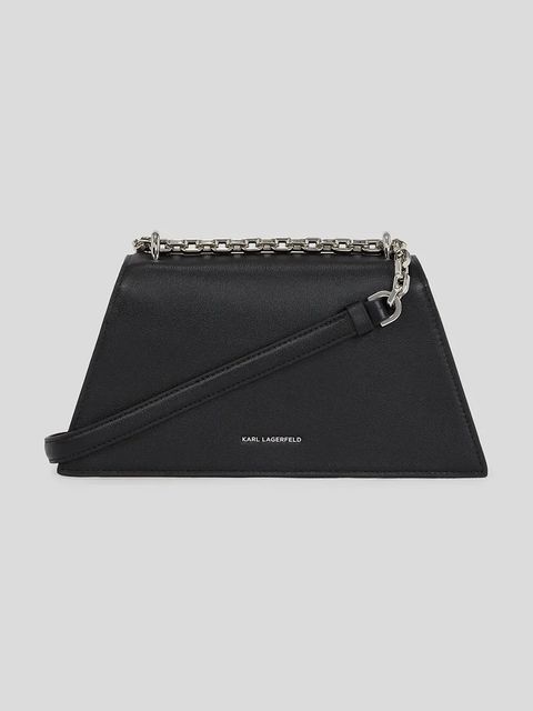 Karl Lagerfeld torebka skórzana K/SIGNATURE kolor czarny A3W30138 - zdjęcie produktu nr 2