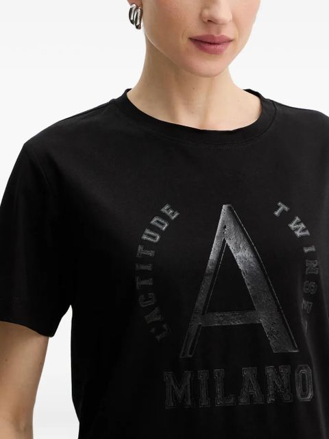 TWINSET milano graphic T-shirt - Black
