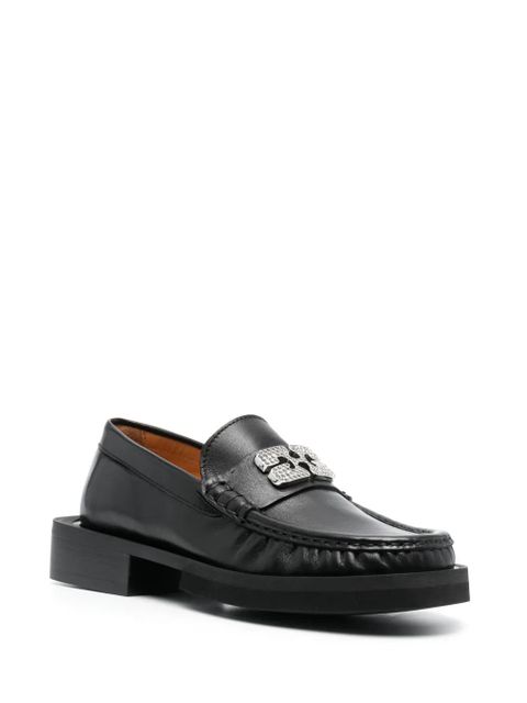 GANNI 30mm logo-plaque loafers - Black - zdjęcie produktu nr 2