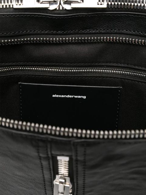 Alexander Wang double-zip leather clutch - Black