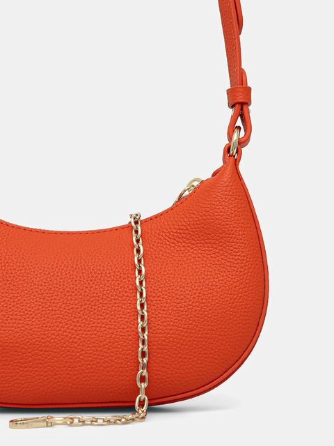 Patrizia Pepe torebka skórzana kolor pomarańczowy 8B0309 L001