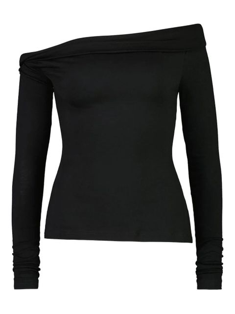 Paris Georgia Elemental Manahou asymmetric off-shoulder top - Black - zdjęcie produktu nr 1