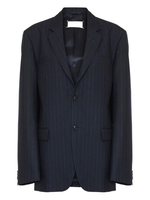 Maison Margiela pinstripe single-breasted blazer - Blue - zdjęcie produktu nr 1