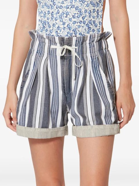 MARANT ÉTOILE NIRMA striped shorts - Blue