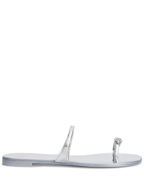 Giuseppe Zanotti Ring flat sandals - Silver - zdjęcie produktu nr 1