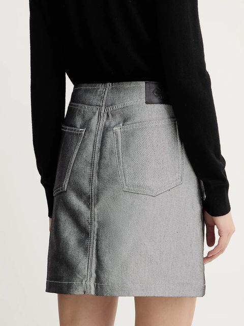 Calvin Klein Jeans spódnica jeansowa kolor szary mini prosta LV047E716G - zdjęcie produktu nr 2