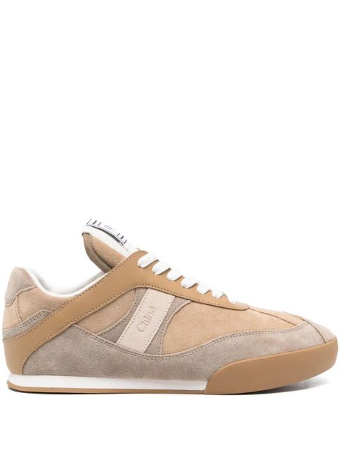Chloé leather lace-up low-top sneakers - Neutrals - zdjęcie produktu nr 1
