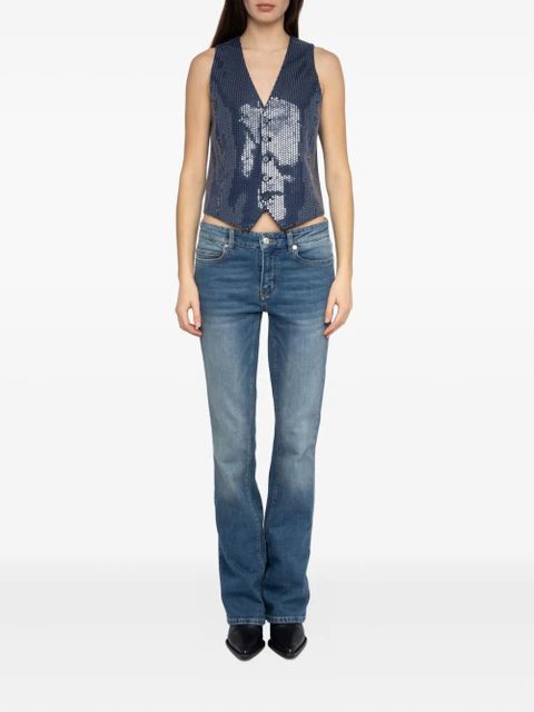 Zadig&Voltaire Emaux sequin waistcoat - Blue