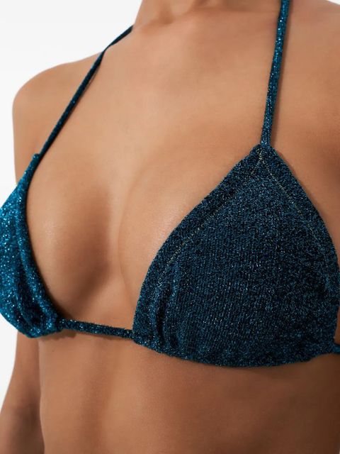 Reina Olga Guia metallic-effect bikini set - Blue - zdjęcie produktu nr 2