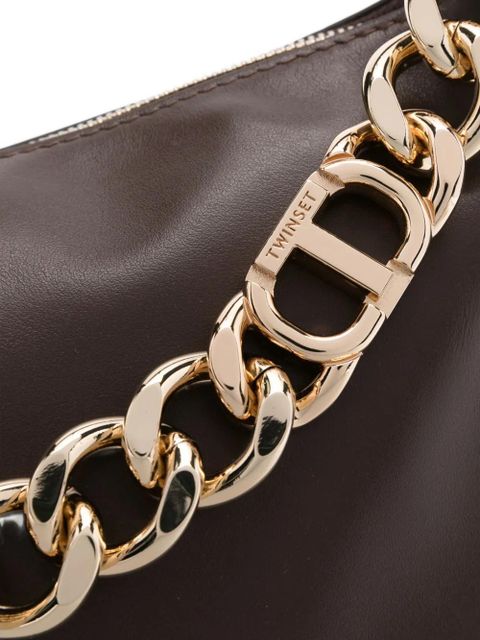 TWINSET medium Liliane chain-embellished shoulder bag - Brown