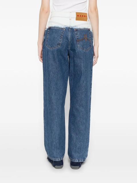 Marni gradient wide leg jeans - Blue