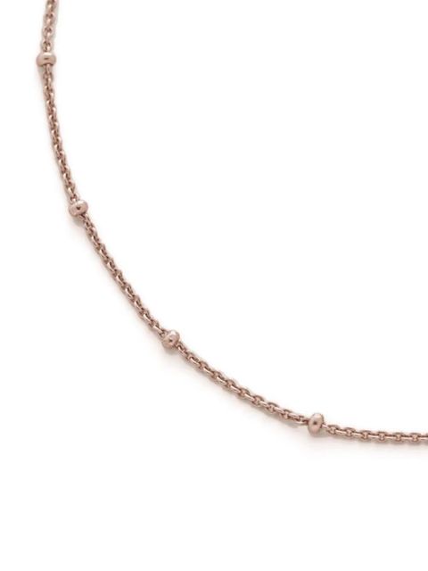 Monica Vinader fine-chain 18kt rose gold vermeil necklace - Pink