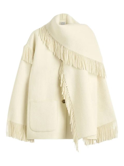TOTEME fringed-edges wool jacket - Neutrals - zdjęcie produktu nr 2