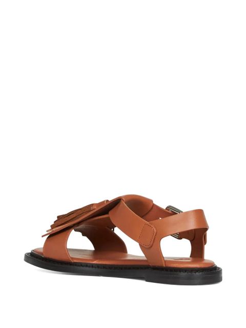Weekend Max Mara fringed tassel-detail sandals - Brown