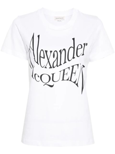 Alexander McQueen logo-print cotton T-shirt - White - zdjęcie produktu nr 1