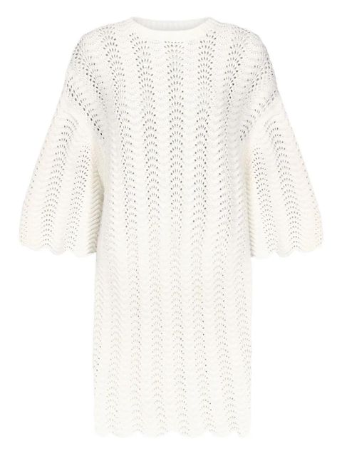 LouLou de Saison Wafa crew-neck midi dress - White - zdjęcie produktu nr 1