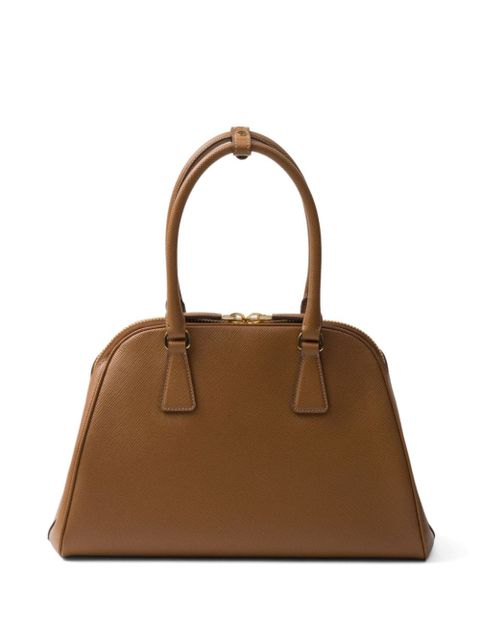 Prada medium Saffiano leather tote bag - Brown - zdjęcie produktu nr 2