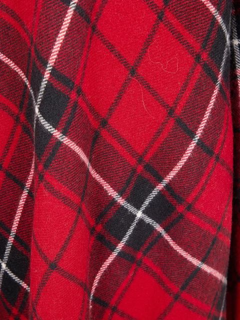Lauren Ralph Lauren plaid fringed cape - Red