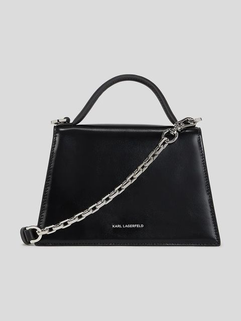 Karl Lagerfeld torebka skórzana K/SIGNATURE kolor czarny A3W30044